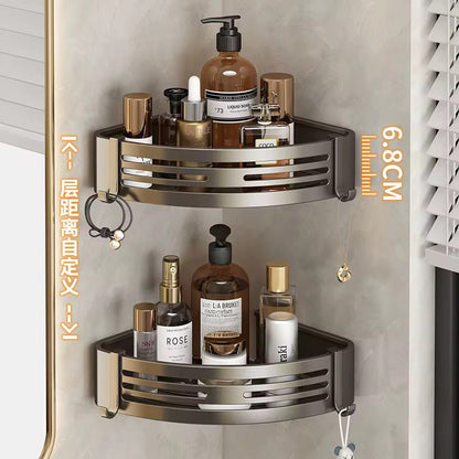 Multifunctional  Aluminum Bath Towel Shelf Storage Rack Set Bathroom Storage Rack