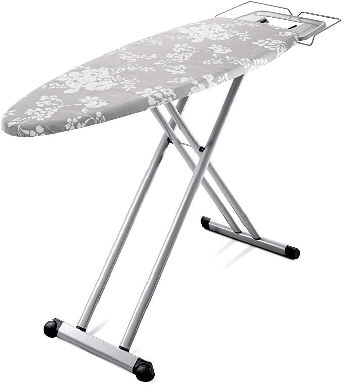Ironing Board with Heat Resistant Cover, Large Adjustable Height Folding Ironing Board
