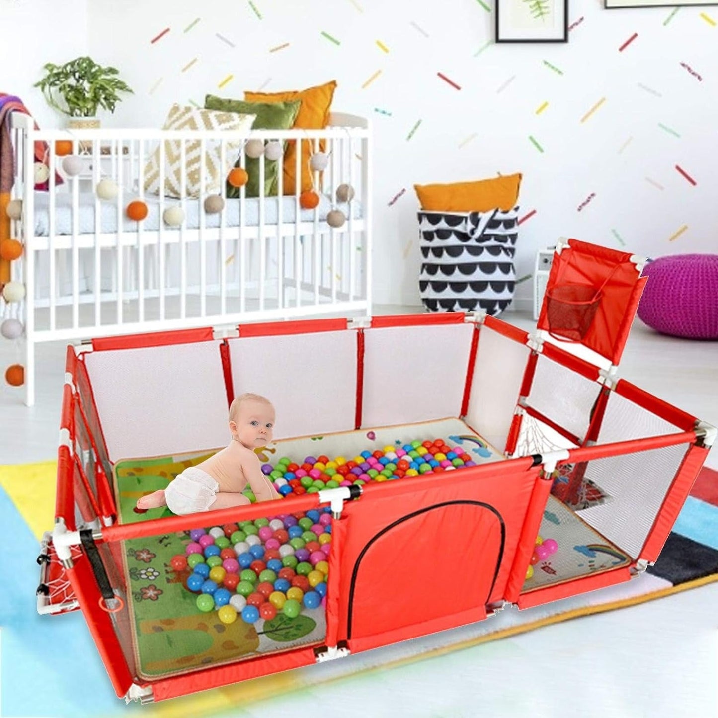 Portable Baby Ball Pit Tent Playpen Play Fence Baby Playpen