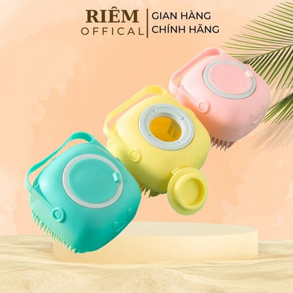 Multipurpose Reusable Silicone Body Scrubbers Brush / Massager with soap dispenser