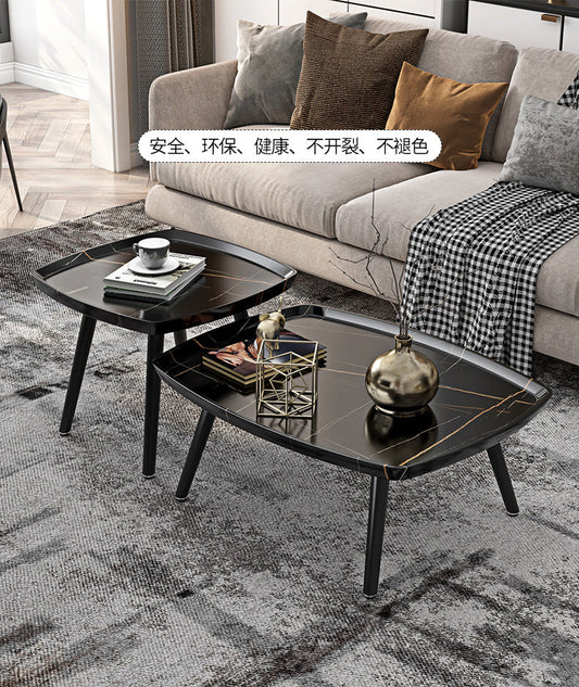 Elegant 2 Sets of Rectangular Nested Tables Creative Wooden Coffee Table