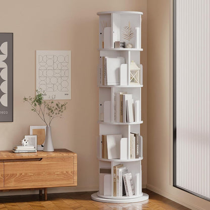 5-Tier 360° Rotating Bookshelf Organizer