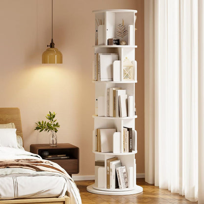 5-Tier 360° Rotating Bookshelf Organizer
