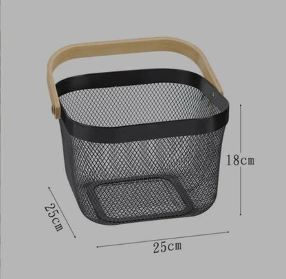 Multipurpose Mesh Storage Basket with Handles Fruit, Vegetables & Household Organizer