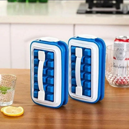 Portable leakable ice cube mold