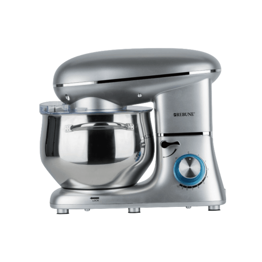 Rebune Electric Mixer, 7L Bowl with Handle, 6 Speed Settings for Whipping, Kneading and Mixing, 1300W