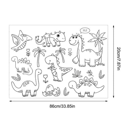Children Coloring Paper Sticky Color Filling Paper Graffiti Scroll Coloring Paper Roll 200cm by 30cm