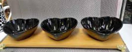 Salad Love Bowls With Bamboo Tray