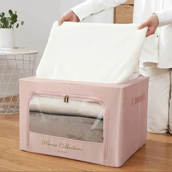 Satin wardrobe closet clothes storage organizer