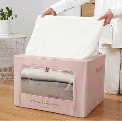 Satin wardrobe closet clothes storage organizer