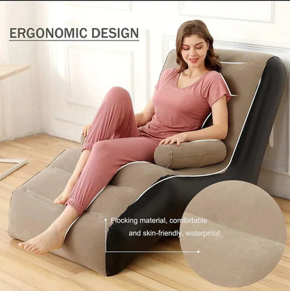 Inflatable S-shaped lazy sofa