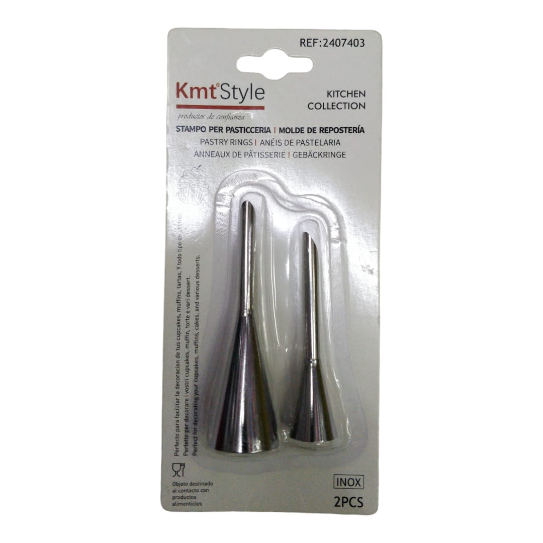 2pcs  Stainless Steel Pastry Ring/Funnel