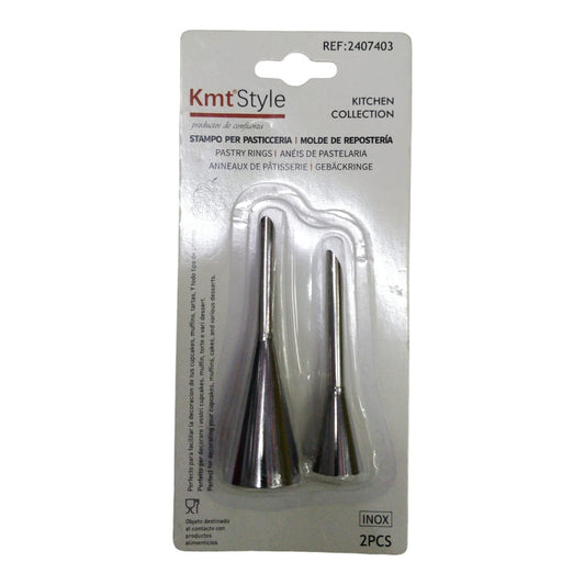 2pcs  Stainless Steel Pastry Ring/Funnel