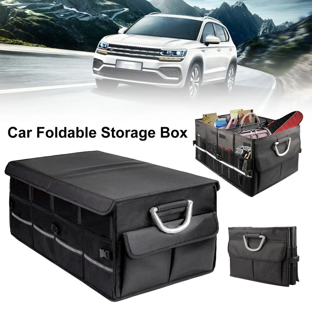 Large capacity car boot organizer with compartments