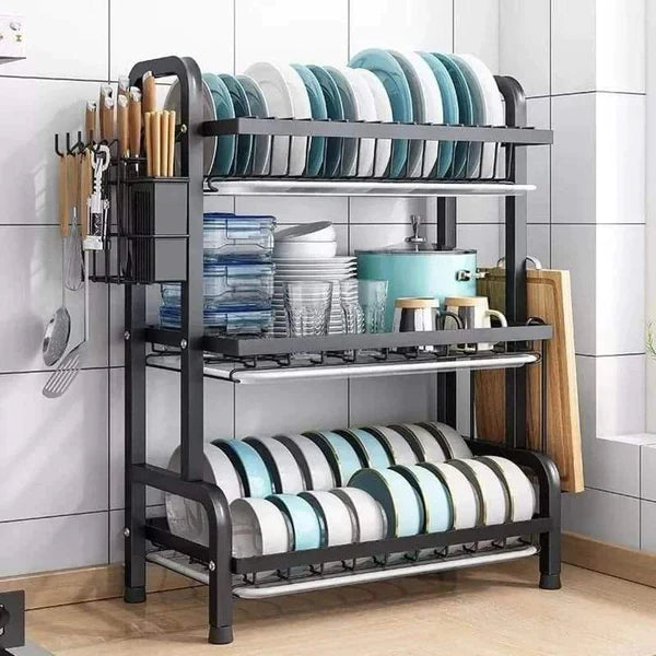 Dish rack with cutlery holder & Chop Board Holder