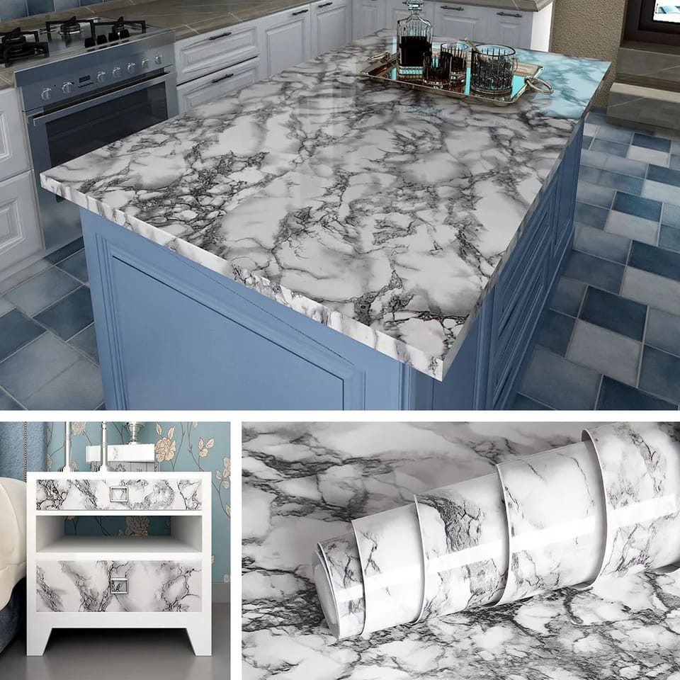 Self adhesive marble contact paper