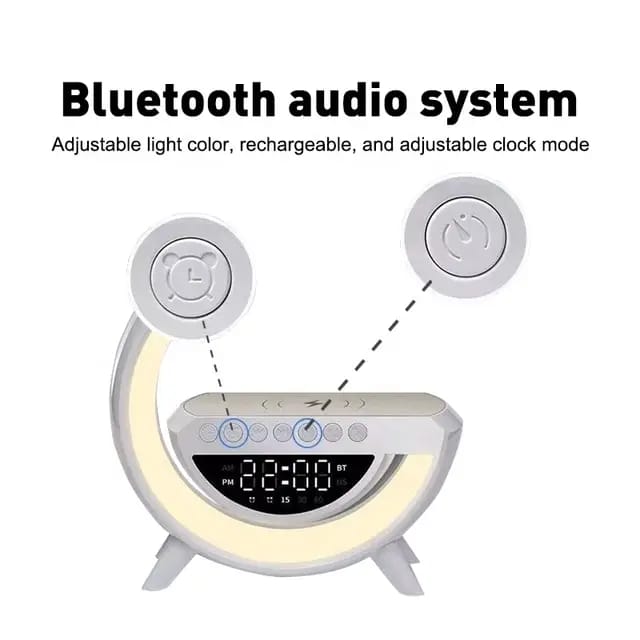Big G Smart Night Light Wireless bluetooth speaker with Clock and  alarm clock