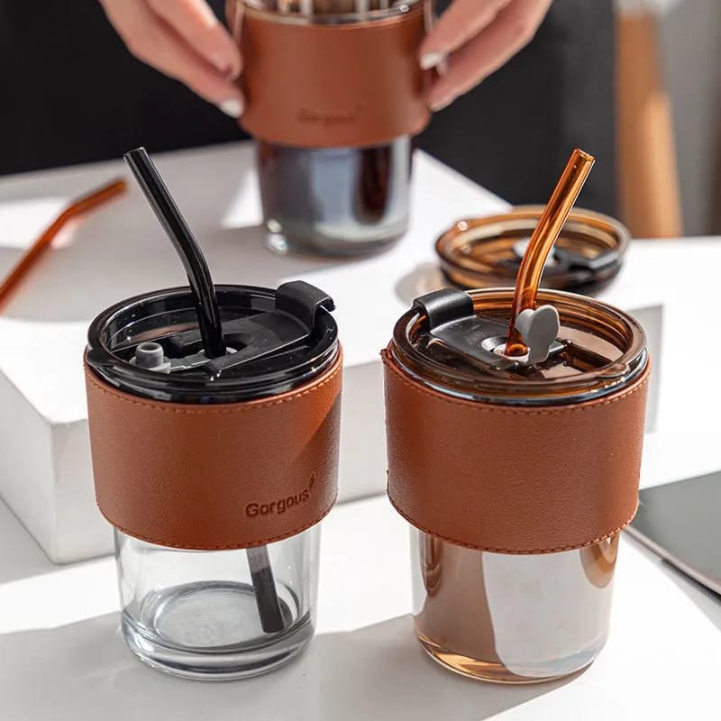 Glass smoothie cup