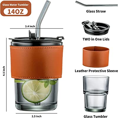 Glass smoothie cup