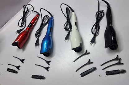 Hair spin and curl tool
