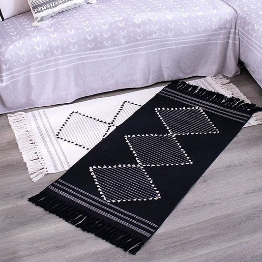 Bohemian Geometric Rugs with Tassles