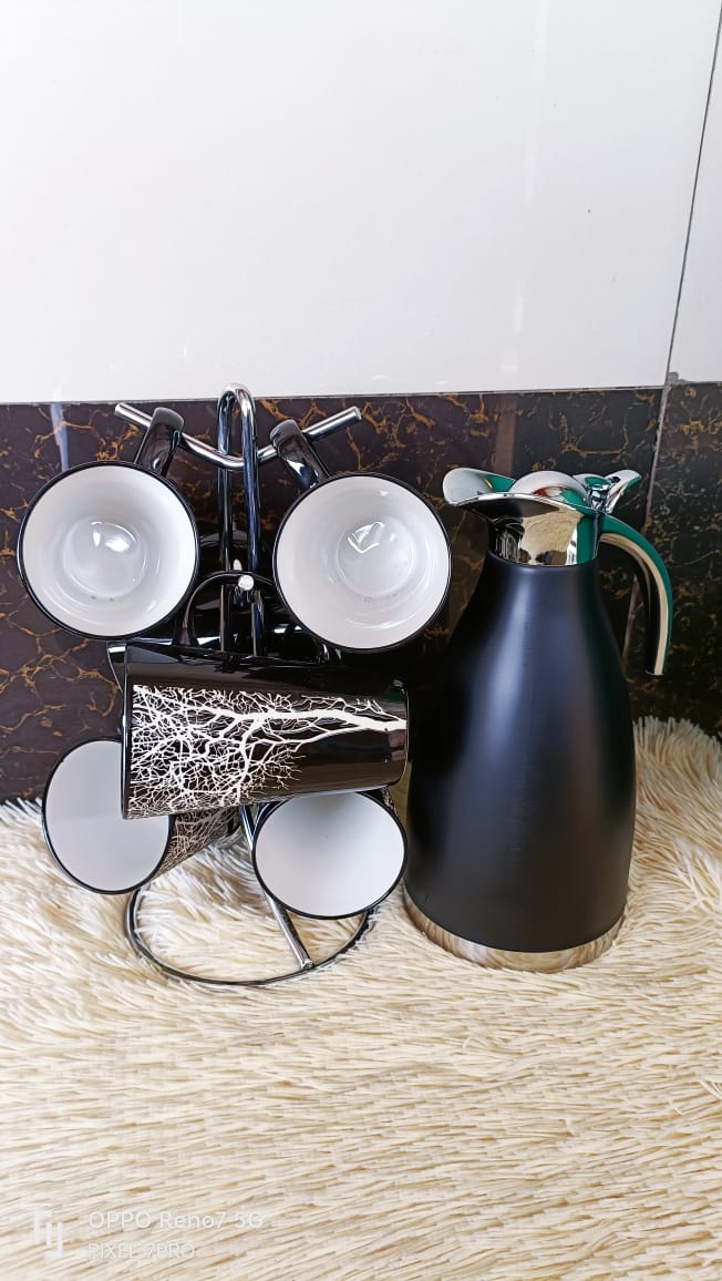 Flask and Mugs set #002
