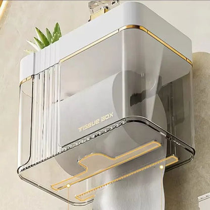 Luxury gold plated wall mounted tissue box