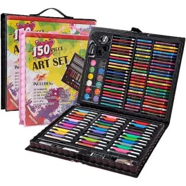 150 PCS Deluxe Art Set – Complete Drawing and Painting Kit for Kids & Artists