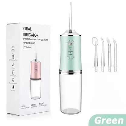 Rechargeable Portable Oral Irrigator with 4 Nozzles