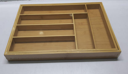 Multifunctional Big Bamboo Expandable Cutlery Drawer Organizer – 42×50cm
