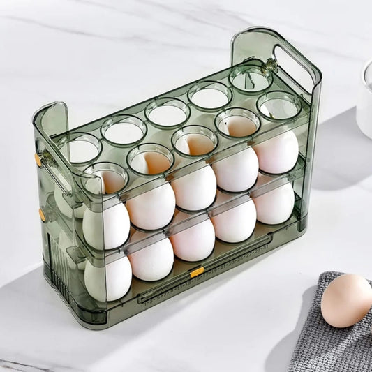 AutoFlip Fridge Egg Storage Plastic Box