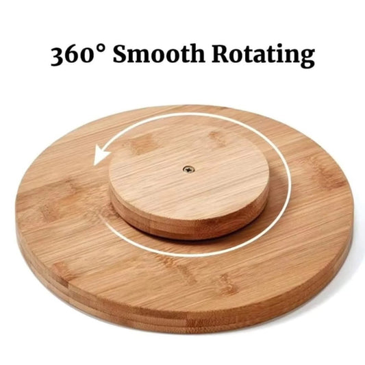Single Layer Bamboo Rotating Spice Rack – Lazy Susan