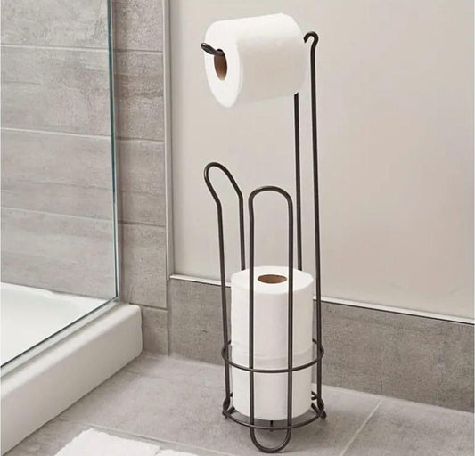 Metallic Toilet Tissue Holder – Black