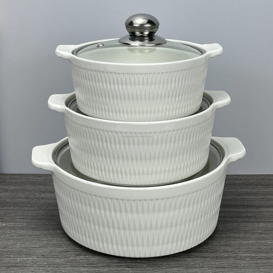 3-Piece Ceramic Serving Dish Set