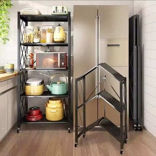 5-Layer Foldable Kitchen Rack