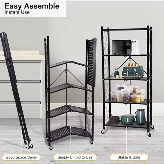 5-Layer Foldable Kitchen Rack