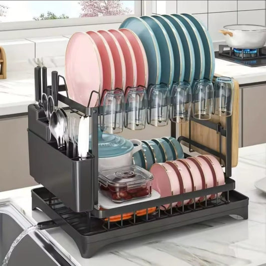 Classic 2-Tier Carbon Steel Dish Rack