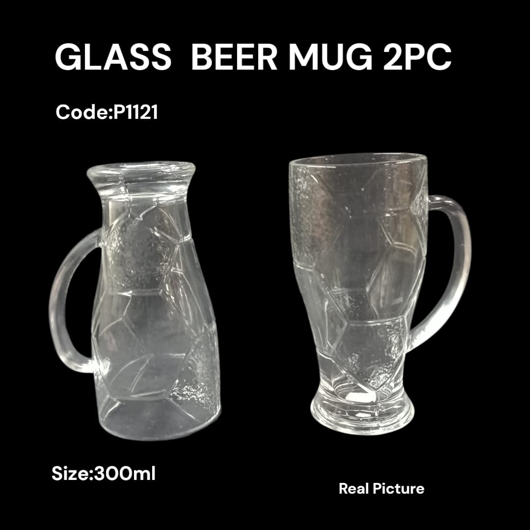 Glass beer mug – 2PCS set