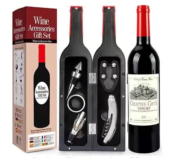 5pcs Bottle Shaped Wine Opener Gift Wine Bottle Corkscrew Set