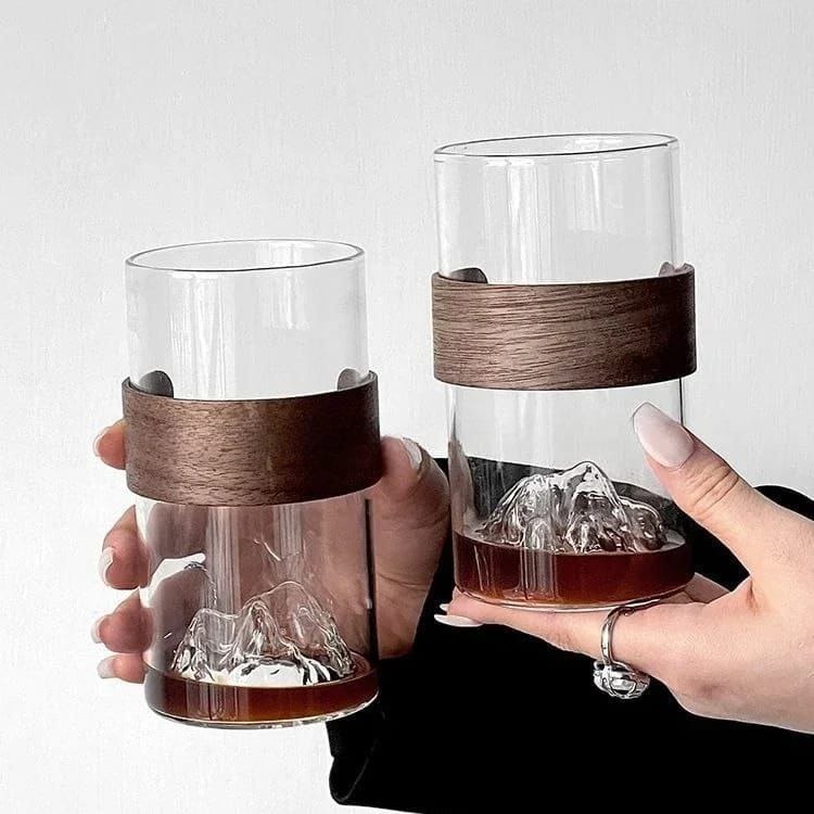 365ml mountain view glass cup 6pcs set