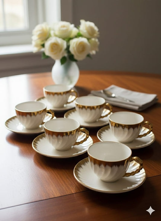 Cup and Saucer Shell 6pc set