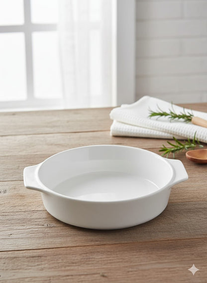 Ceramic round baking tray