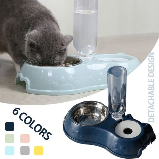 Automatic single pet bowl plus water dispenser