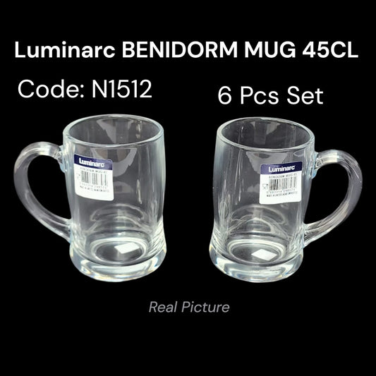 Luminarc Temp benidorm  Beer mug 45cl  set of 6 piece.