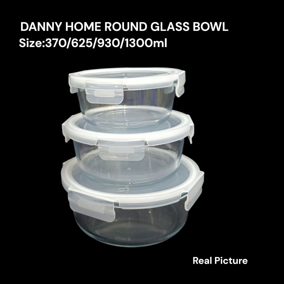 Danny Home Glass Round Container 4pcs