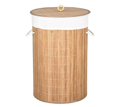 Laundry Hamper Laundry Basket Foldable Bamboo Cover Lid Handle