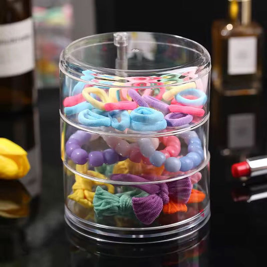 Transparent Rotating Jewelry Box 3 layer