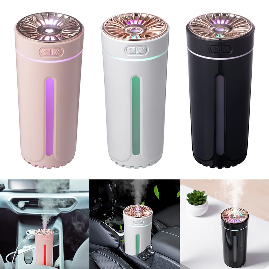 Wireless Car Air Humidifier with Colorful night light 300ml