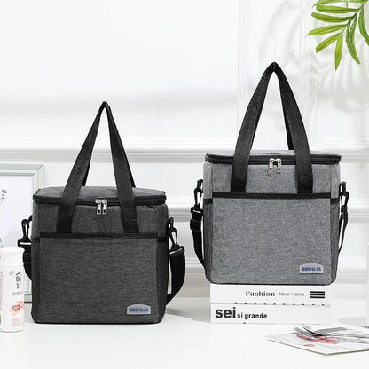 Large capacity outdoor aluminium foil insulated lunch bag(B)