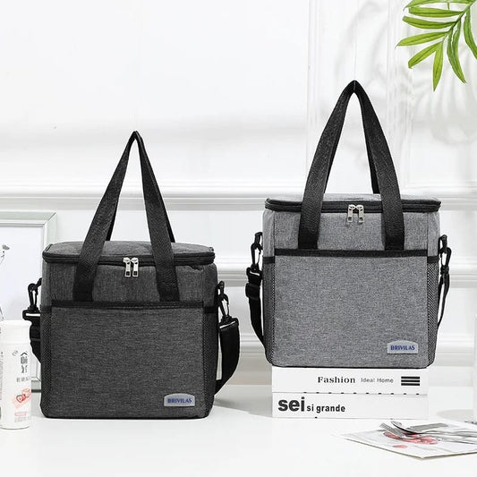 Large capacity outdoor aluminium foil insulated lunch bag(B)